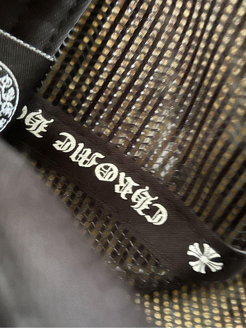 Chrome Hearts Black Hat with Red Lip Patch and Gold Tooth - Picture 5 of 7